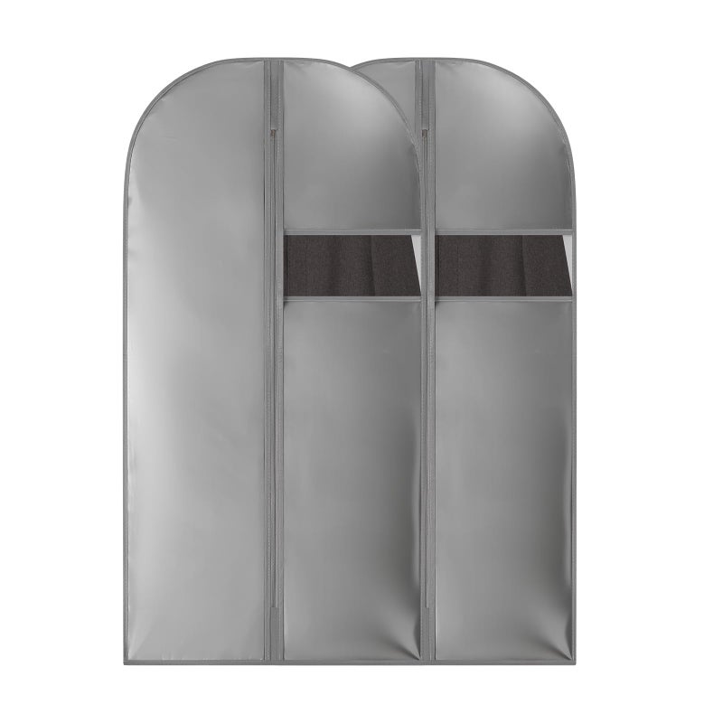Kimmama Dress Bags for Gowns Garment Bags for Hanging Clothes Garment Protector Cover for Wedding Dress Suit Dance Costumes Coat PEVA Grey 236 x 433
