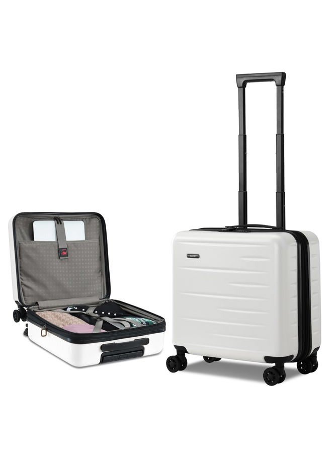 CENSIEN 16 Inch Carry On Luggage Airline Approved, Expandable Lightweight ABS+PC Hard Shell Suitcases with 360° Spinner Wheels, TSA Lock, YKK Zippers (Ivory White, 1 PC) - Image 1