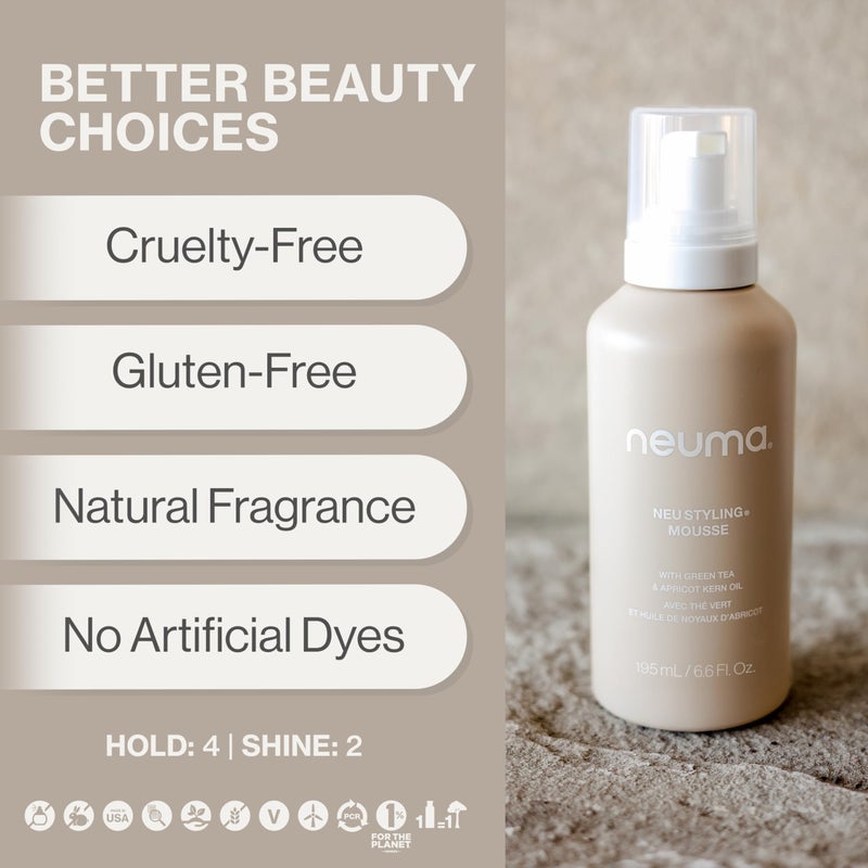 Neuma Neu Styling Hair Mousse 6.6 Fl. Oz. Mousse for Hair Volume with Lavender, Mandarin & Vanilla Scent - Image 3