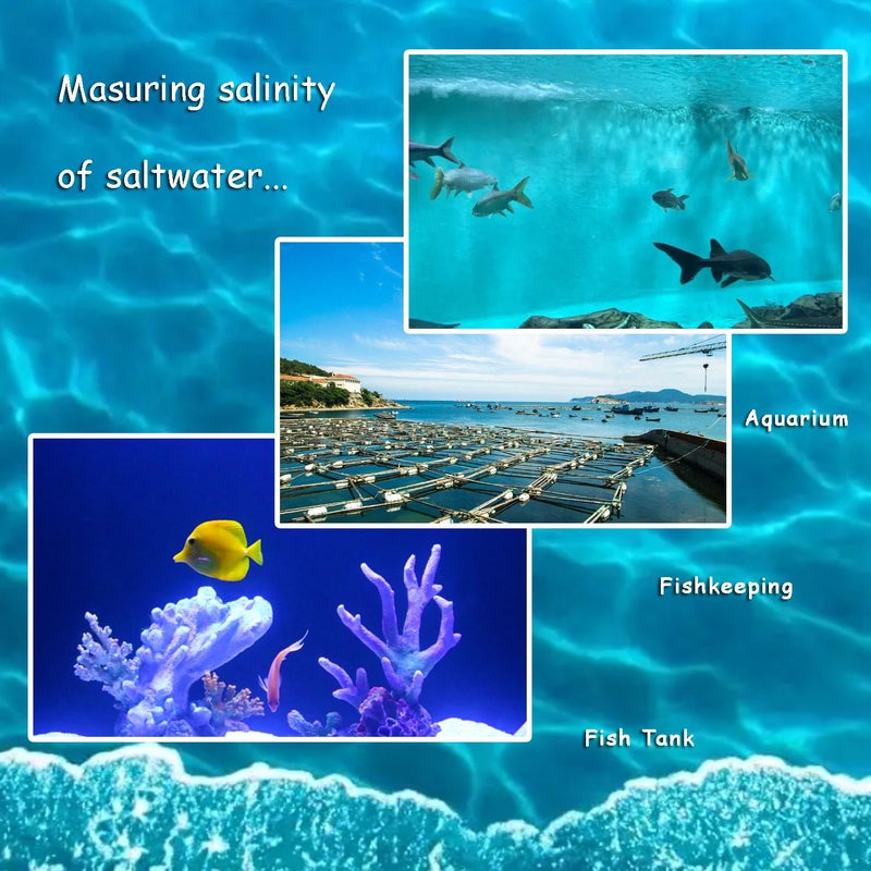 aichose Aquarium Salinity Refractometer with ATC Function,Saltwater Test Kit for Seawater, Pool, Aquarium, Fish Tank...Dual Scale: Specific Gravity & Salt Percent - Image 5