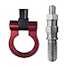 BDZMC Car Front Bumper Tow Hook Waterproof Screwon Trailer Pull Ring Car Exterior Decoration Sticker Universal Bumper Trailer Tow Hook Accessories for Car Truck SUV Only for Decoration Red - Image 2