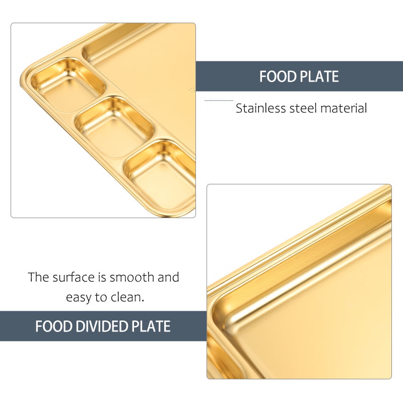 Stainless Household Divided Plate Fruit Plate Breakfast Plate - Image 3