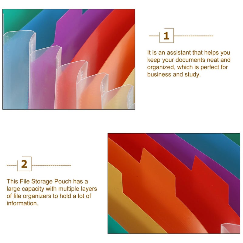 Multi Pocket Accordion File Folder Portable Transparent Design For Home School Office - Image 5
