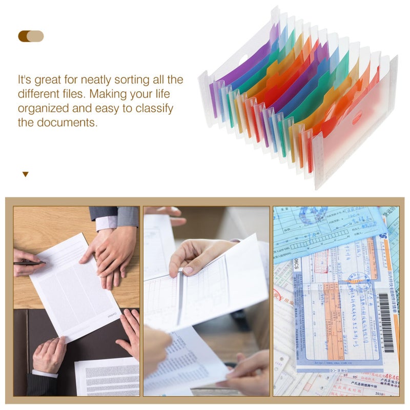 Multi Pocket Accordion File Folder Portable Transparent Design For Home School Office - Image 4