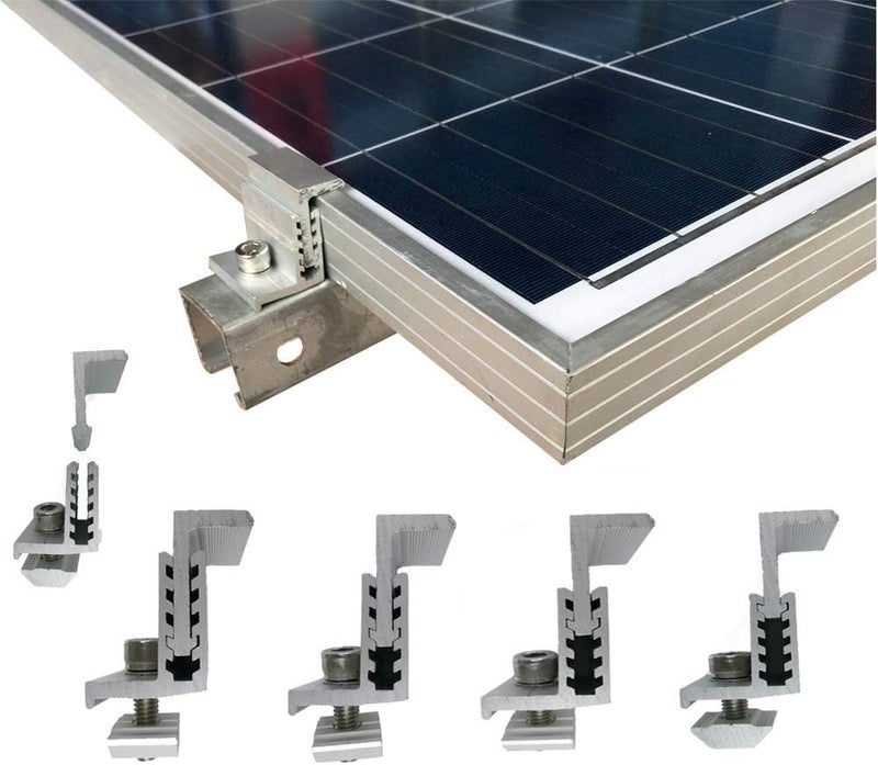 Smarkey Solar Panel Assembly Mounting Z Bracket Kits 4 Units Adjustable - Image 1