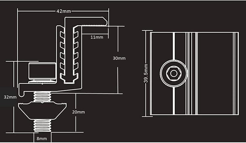 Smarkey Solar Panel Assembly Mounting Z Bracket Kits 4 Units Adjustable - Image 4