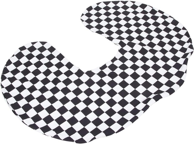 Black White Checkered U Shaped Nursing Pillow Cover Washable Breastfeeding Pillow for Moms - Image 2
