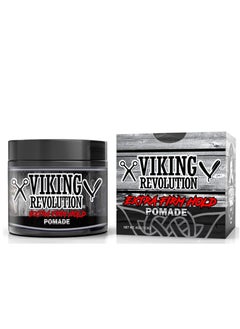 Viking Revolution Viking Revolution Extreme Hold Pomade for Men – Style & Finish Your Hair - Extra Firm,Strong Hold & High Shine for Men’s Styling Support - Water Based Male Grooming Product is Easy to Wash Out, 4oz  - Image 2
