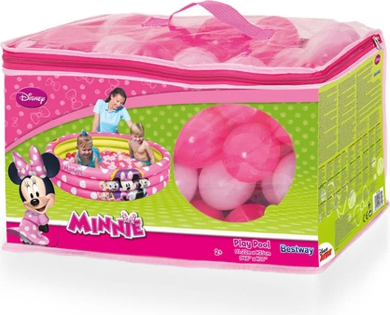 Bestway 62008 with Pump - 91069 Licensed Minne 75 Ball Inflatable Pool with PVC Carrying Bag (122