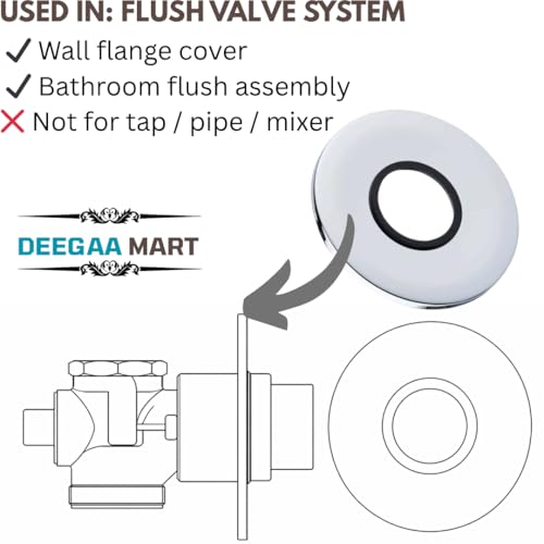 DEEGAA MART DEEGAAMART 32mm & 40 mm Flush Valve Piston Kit – Compatible with Jagguar Metropole Flush Valve (Round Wall Flange) – Replacement Spare Parts for Toilet Flush System - Image 3