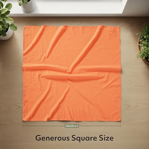 Utopia Kitchen Orange Flour Sack Towels [12 Pack - 28 x 28 Inch] 100% Cotton Tea Towels for Cleaning & Drying - Highly Absorbent Kitchen Dish Cloth - Image 2