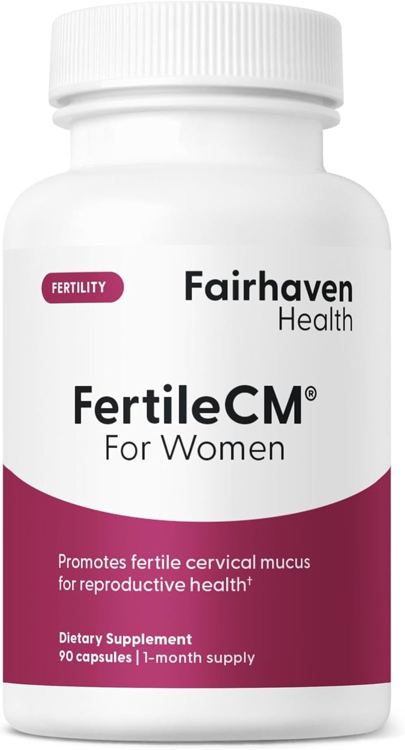 fairhaven health مكمل فيرتيل سي إم للخصوبة للنساء كبسولات  مخاط عنق الرحم الخصيب دورة الإباضة يشمل L-أرجينين N-أسيتيل سيستين مستخلص بذور العنب وفيتامين C  90 كبسولة - Image 1