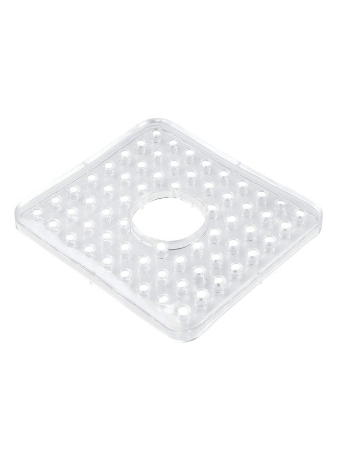 InterDesign iDesign Kitchen Sink Protector Mat with Hole for Sink Strainer - Clear - Image 3