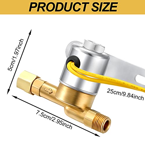 Mudder 4040 Humidifier Water Solenoid Valve Brass 24 Volt Compatible with Aprilaire Whole House Models 400 500 600 600M 558 550A 550 568 560A 560 700 700M 768 760A 760 - Image 3