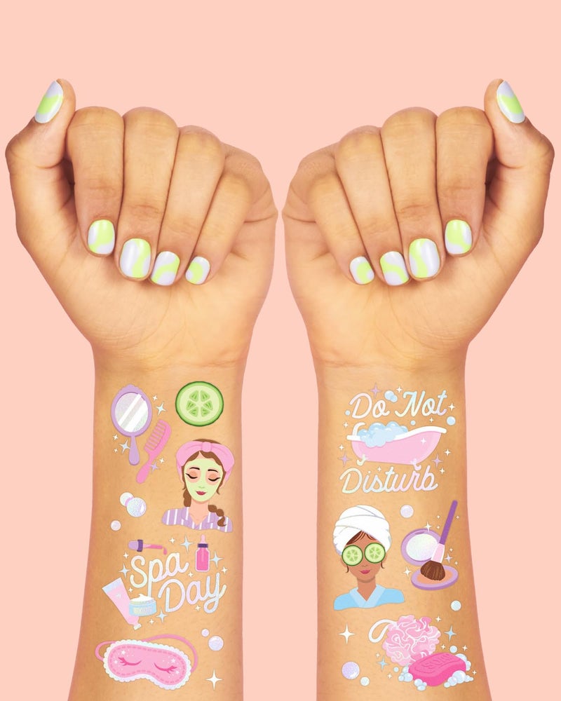 xo, Fetti Girls Spa Party Temporary Tattoos - 62 Styles | Slumber Party Birthday Supplies, Self Care Goodie Bag Favors, Cute Decorations, Easter Basket, Stocking Stuffer, Sleepover Accessory Activity - Image 3