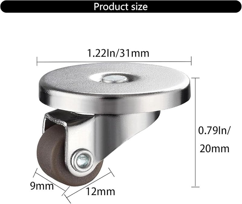 Brown Appliance Sliders 4 Pack Swivel Casters For Easy Mobility Kitchen Supplies - Image 5