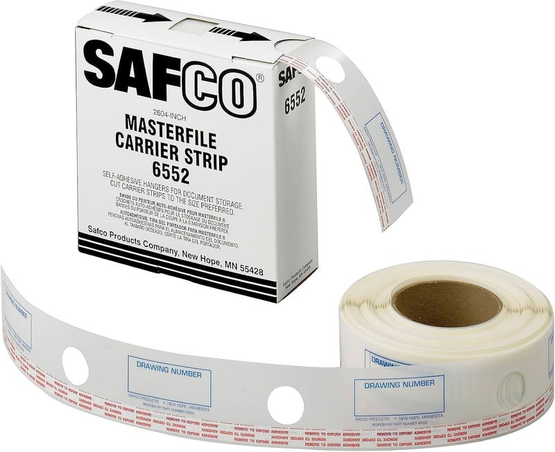 Safco Products Polyester Carrier Strips, 2 1/4" Wide for MasterFile Document Storage