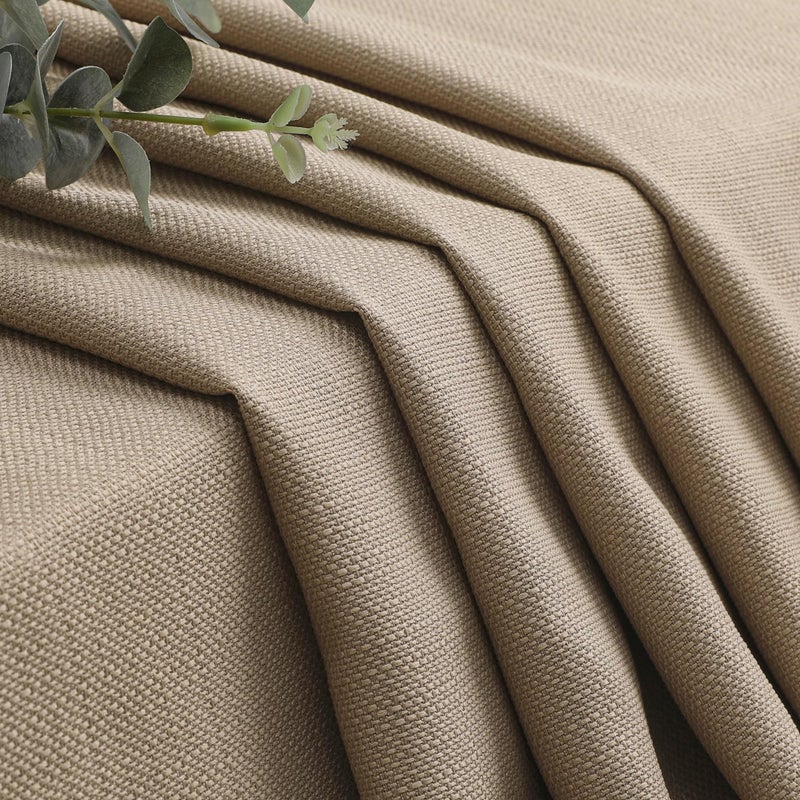 Lecloud Bessie 2 لوحات الإبلات الإبل WINDOND FAUX LINEN CAFE الستائر القصيرة الستار المحكم في الحمام الطابق السفلي للمغسلة (كل 30 واط × 14 لتر 2 لوحات مجموعة الإبل) - Image 4