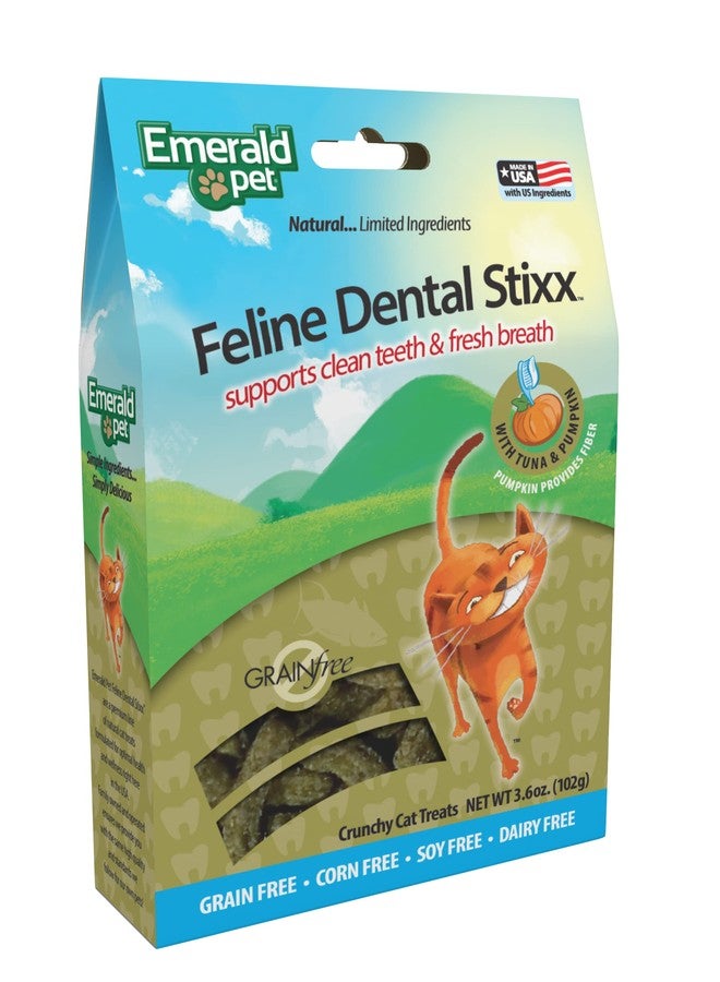إميرالد بيت أعواد أسنان القطط من إميرالد بيت - أعواد لذيذة ومقرمشة للقطط بنكهة اليقطين لصحة الجهاز الهضمي - مكافآت طبيعية خالية من الحبوب لأسنان نظيفة ونفس منعش - تونة، 3.6 أونصة - Image 2