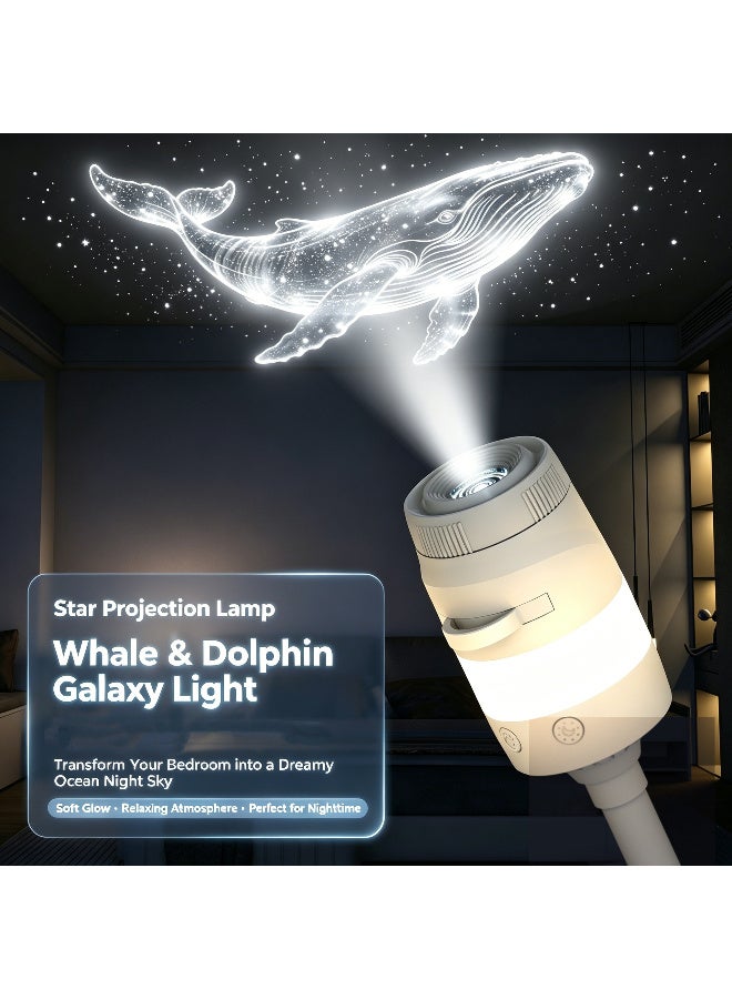 Galaxy Night Light Projector, 2-in-1 USB Multicolor LED Night Light, with 4 Projector Films, Portable 360° Adjustable Brightness Control for Bedroom Home Ceiling Car Decor Gift - Image 4