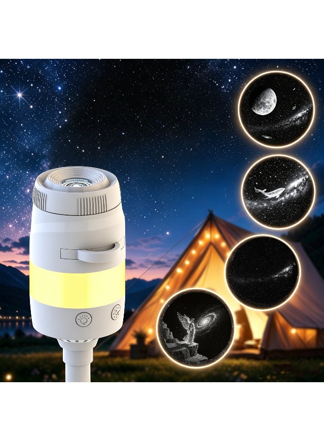 Galaxy Night Light Projector, 2-in-1 USB Multicolor LED Night Light, with 4 Projector Films, Portable 360° Adjustable Brightness Control for Bedroom Home Ceiling Car Decor Gift - Image 3