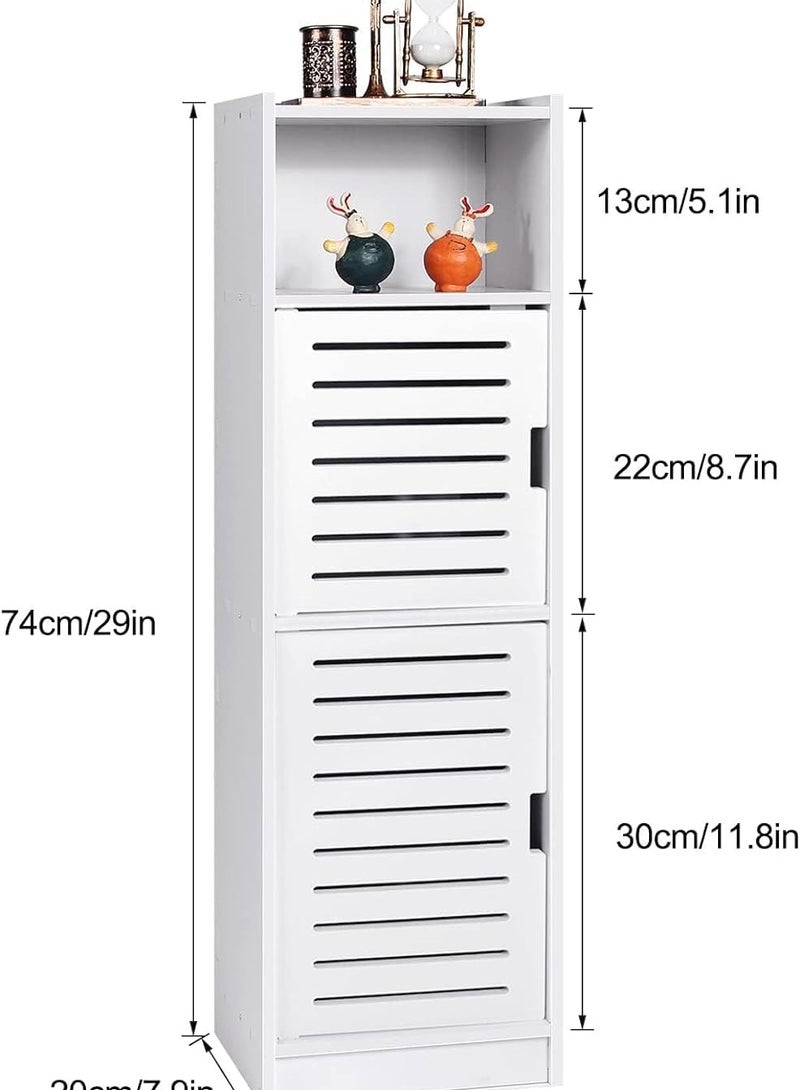 تي بي جي بي خزانة حمام مقاومة للماء، وحدات تخزين الحمام مع رف تخزين مفتوح، خزائن أرضية قائمة بذاتها، خزانة تنظيم الزوايا لممر المطبخ في غرفة النوم، أبيض. - Image 4