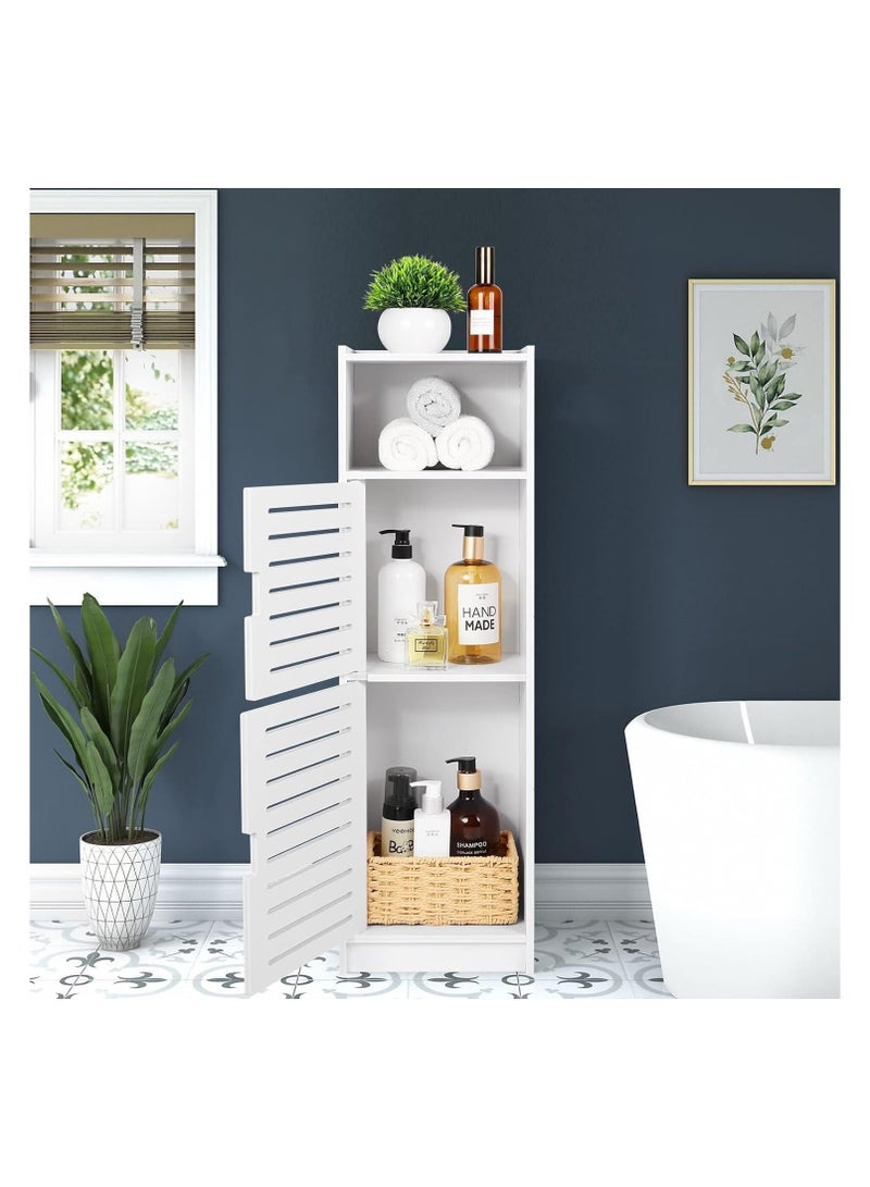 تي بي جي بي خزانة حمام مقاومة للماء، وحدات تخزين الحمام مع رف تخزين مفتوح، خزائن أرضية قائمة بذاتها، خزانة تنظيم الزوايا لممر المطبخ في غرفة النوم، أبيض. - Image 3