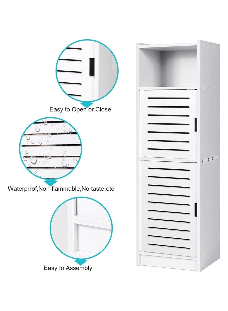 تي بي جي بي خزانة حمام مقاومة للماء، وحدات تخزين الحمام مع رف تخزين مفتوح، خزائن أرضية قائمة بذاتها، خزانة تنظيم الزوايا لممر المطبخ في غرفة النوم، أبيض. - Image 5