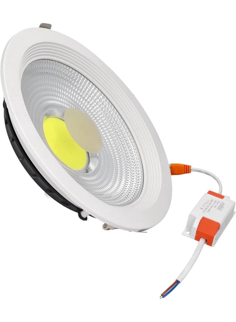 مصباح سقف LED بتقنية COB من دايموند باور بقوة 30 واط - إضاءة سقف غائرة عالية السطوع 2250 لومن - موفر للطاقة وعمر طويل - أبيض - Image 1