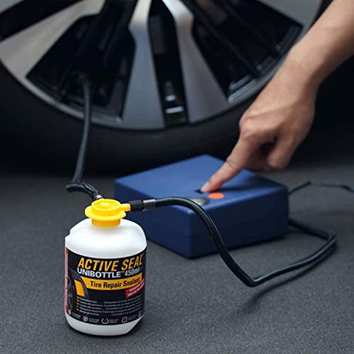 AIRMAN سائل إصلاح الإطارات AIRMAN 450 مل UNIBOTTLE - يمكن استخدام سائل إصلاح الإطارات مع أي ضاغط هواء - Image 4