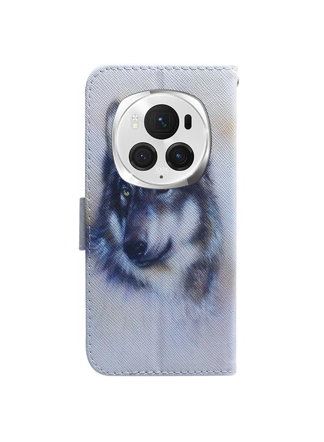 اس-توب جراب هاتف Honor Magic6 Pro من الجلد القابل للطي برسومات ملونة - Image 4