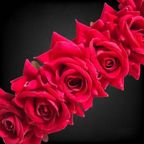 LYF5STAR Artificial Bridal Dark Pink Rose Flower Veni Gajra Hair Juda For Women Floral Hair Bun Accessories | Suitable for Traditional Indian Wedding/Marriage/Engagement - Image 5