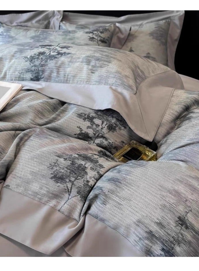 Bed Sheet Style — High End Pure Cotton Thick Printed Bedding Four Piece Set  - Image 2