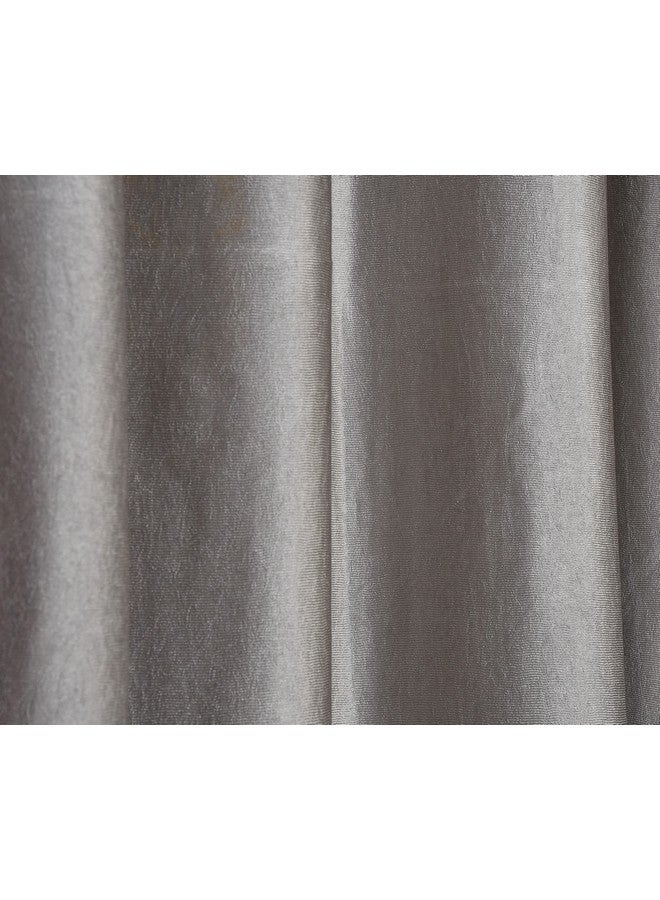 Galaxy Home Decor Solid Plain Curtains for Door 7 Feet, Pack of 2, Grey - Image 3