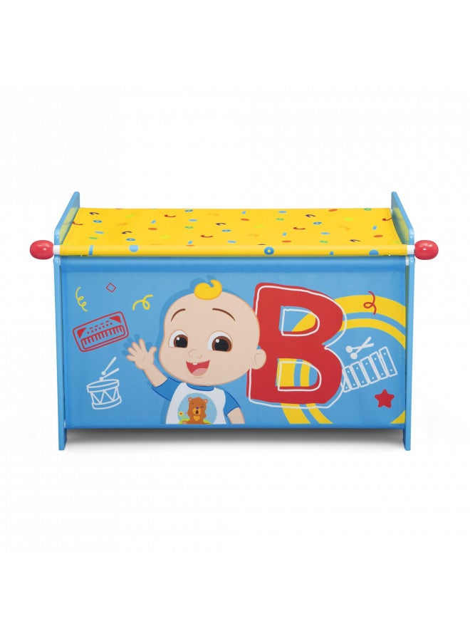 Delta CHILDREN Delta Children - CoComelon Toy Box Toy Box with Retractable Fabric Top, Blue - Image 4