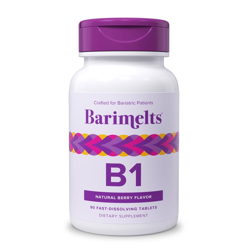 Vitamin B1 90 FastDissolving Tablets 3Month Supply SugarFree Bariatric Vitamins for Women Natural Berry Flavor