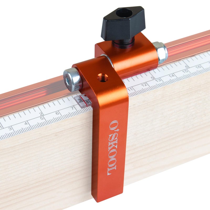 O'SKOOL 3-Inch T-Track Adjustable Fence Flip Stop Repeater with Indexing Cursor, TTK015 - Image 1