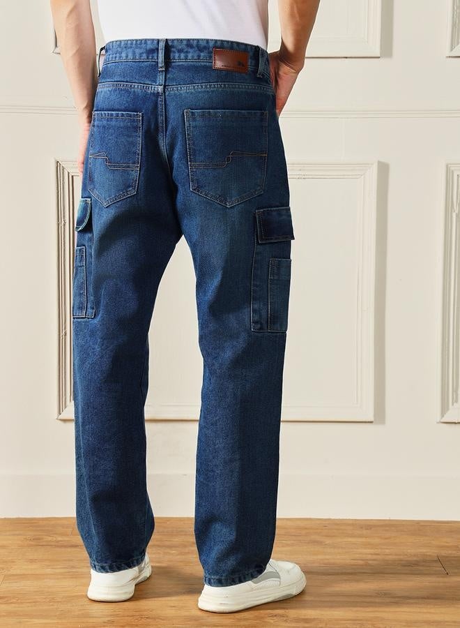 Dennis Lingo Men’s Relaxed Fit Mid Blue Jeans – Comfortable and Stylish  - Image 5