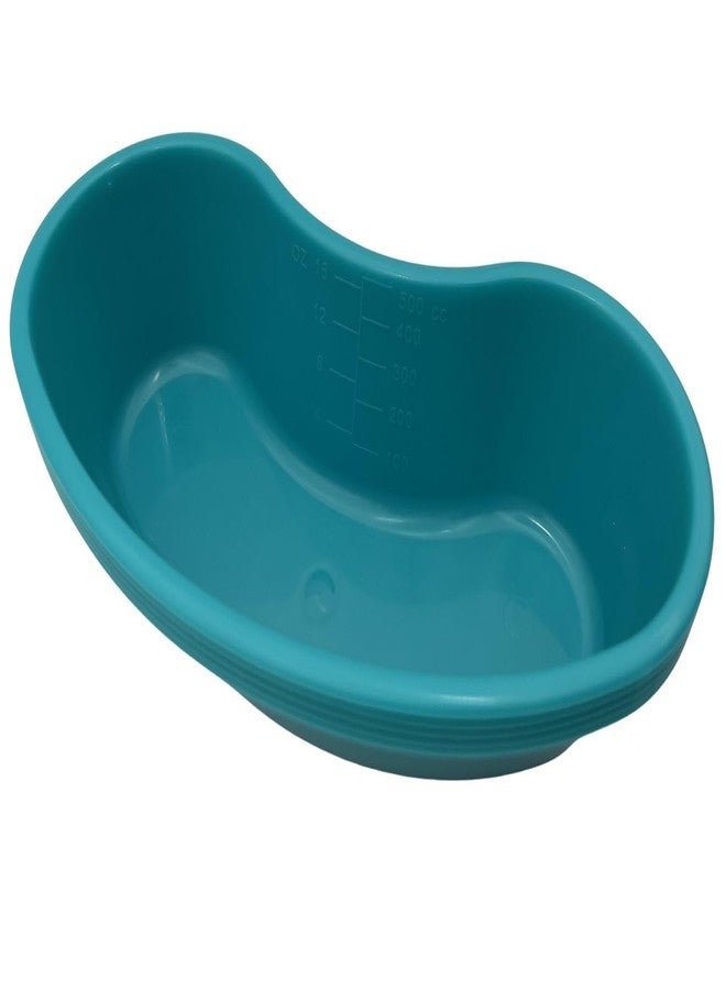 Comfort Axis Emesis Basin - 500 CC Kidney Shaped Turquoise Emesis Basin with Graduations (Pack of 5) - Image 1