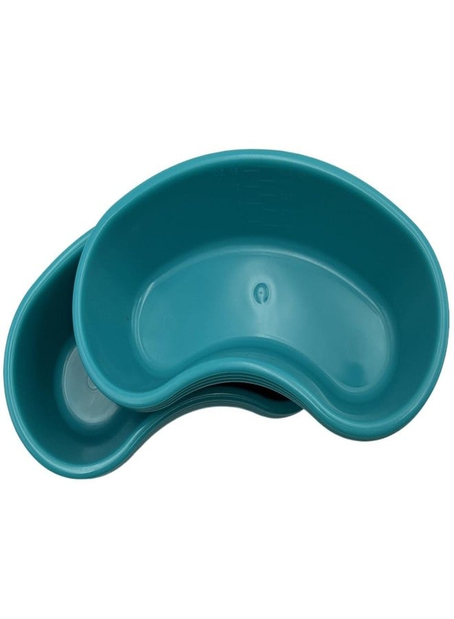 Comfort Axis Emesis Basin - 500 CC Kidney Shaped Turquoise Emesis Basin with Graduations (Pack of 5) - Image 2