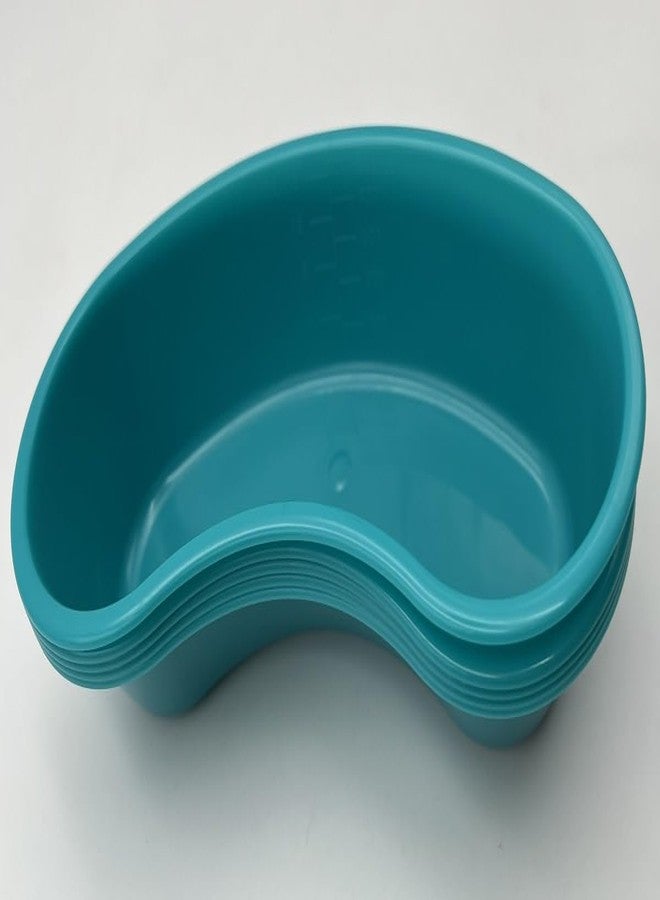 Comfort Axis Emesis Basin - 500 CC Kidney Shaped Turquoise Emesis Basin with Graduations (Pack of 5) - Image 4