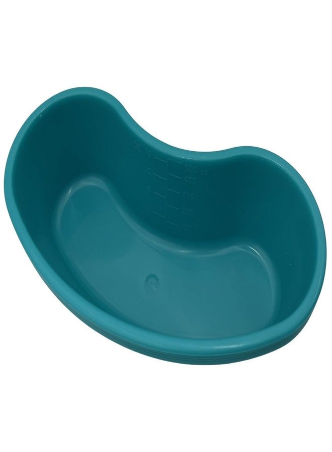 Comfort Axis Emesis Basin - 500 CC Kidney Shaped Turquoise Emesis Basin with Graduations (Pack of 5) - Image 3