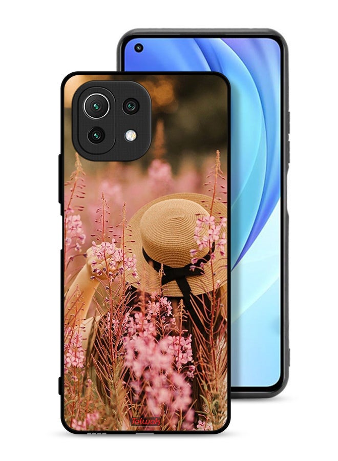Tolwak Xiaomi Mi 11 Lite Protective Case Cover Hat Girl In Flowers - Image 1