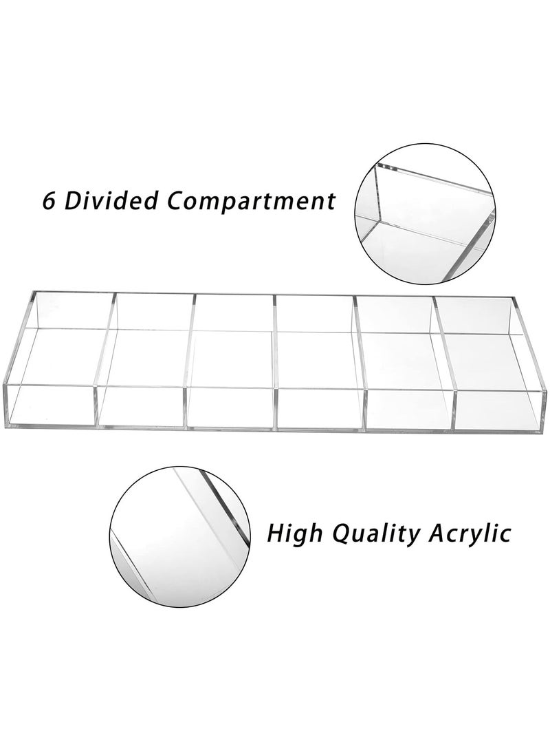تي بي جي بي منظم نظارات شمسية من الاكريليك، علبة تخزين شفافة 6 فتحات، صينية عرض نظارات قابلة للتكديس للنظارات الشمسية، نظارات واقية عصرية - Image 3