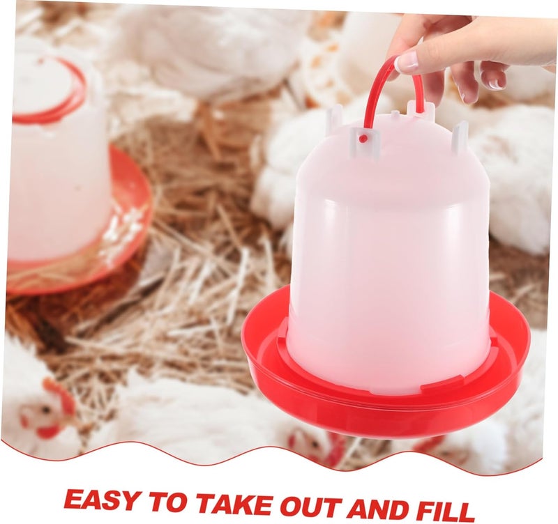 Outanaya Automatic Chicken and Pigeon Waterer Thickened Plastic Poultry Drinker for Home and Farm Use Convenient Water Feeding Dispenser for Birds and Pets - Image 2