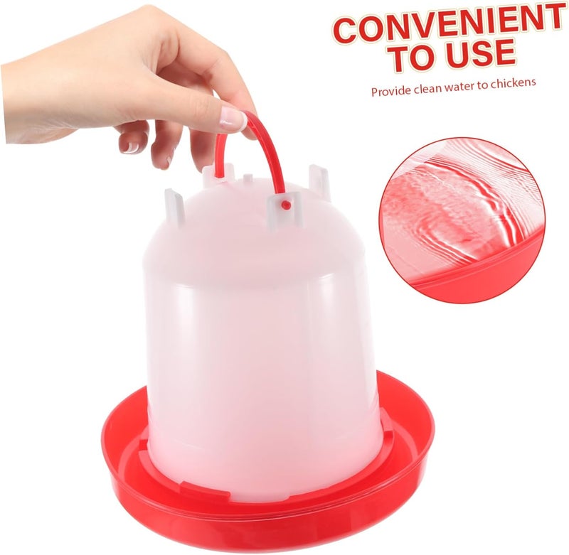 Outanaya Automatic Chicken and Pigeon Waterer Thickened Plastic Poultry Drinker for Home and Farm Use Convenient Water Feeding Dispenser for Birds and Pets - Image 5