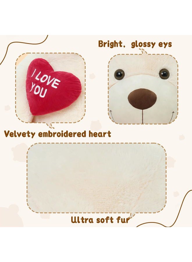 MaoGoLan Big Teddy Bear 5 Feet Tall for Girlfriend - I Love You Red Heart Giant Teddy Bear Stuffed Animal - Huge Valentines Teddy Bear for Boyfriend,Wife,Lover - Valentine's Day, Anniversary, Birthday - Image 4