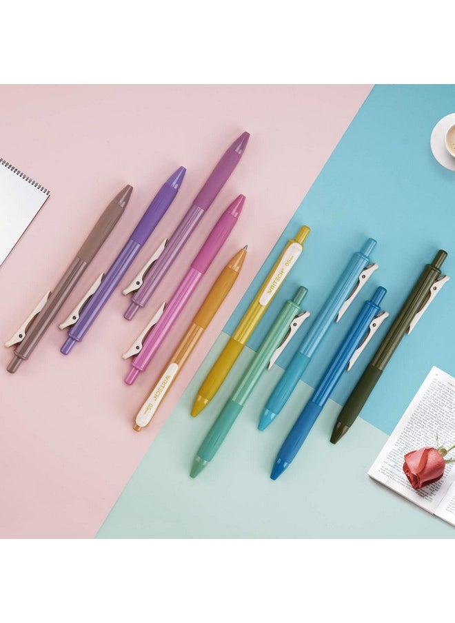 WRITECH Retractable Gel Pens Quick Dry Ink Pens Fine Point 0.5Mm 10 Assorted Unique Vintage Colors For Journaling, Drawing, Doodling, And Notetaking (Vintage 2)  - Image 4