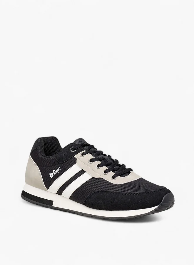 Lee Cooper Men's Panelled Sneakers with Lace-Up Closure