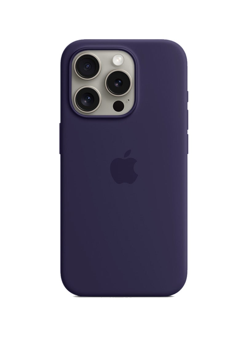 Wtech Soft Liquid Silicone Case Cover With MagSafe For Apple iPhone 15 Pro 2023 Elderberry  - Image 2